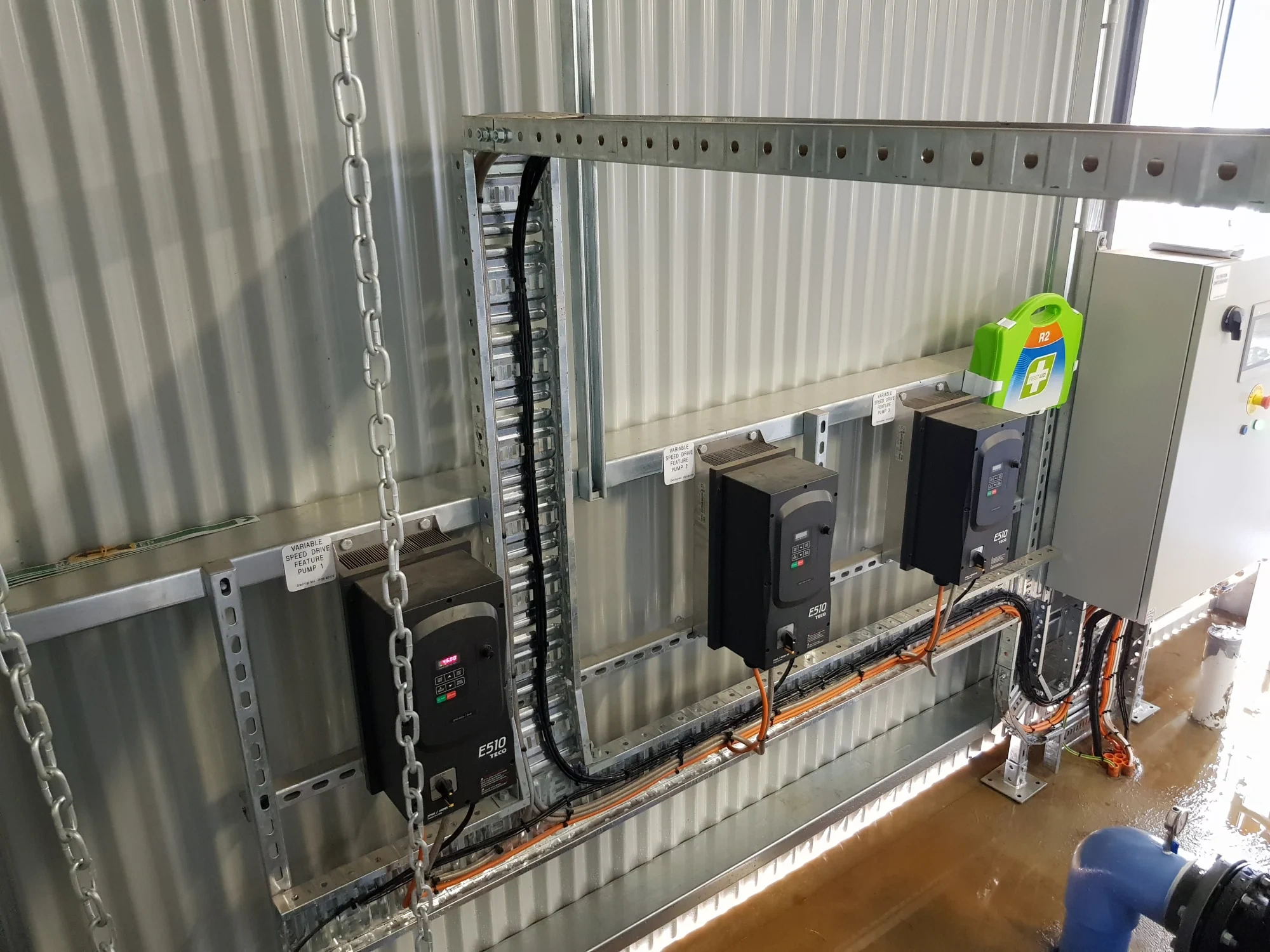 Full-height control panel with exceptional cable management
